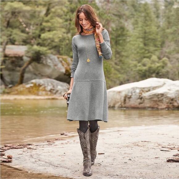 Sundance Tierney Wool Blend Sweater Dress S Grey - Picture 1 of 5